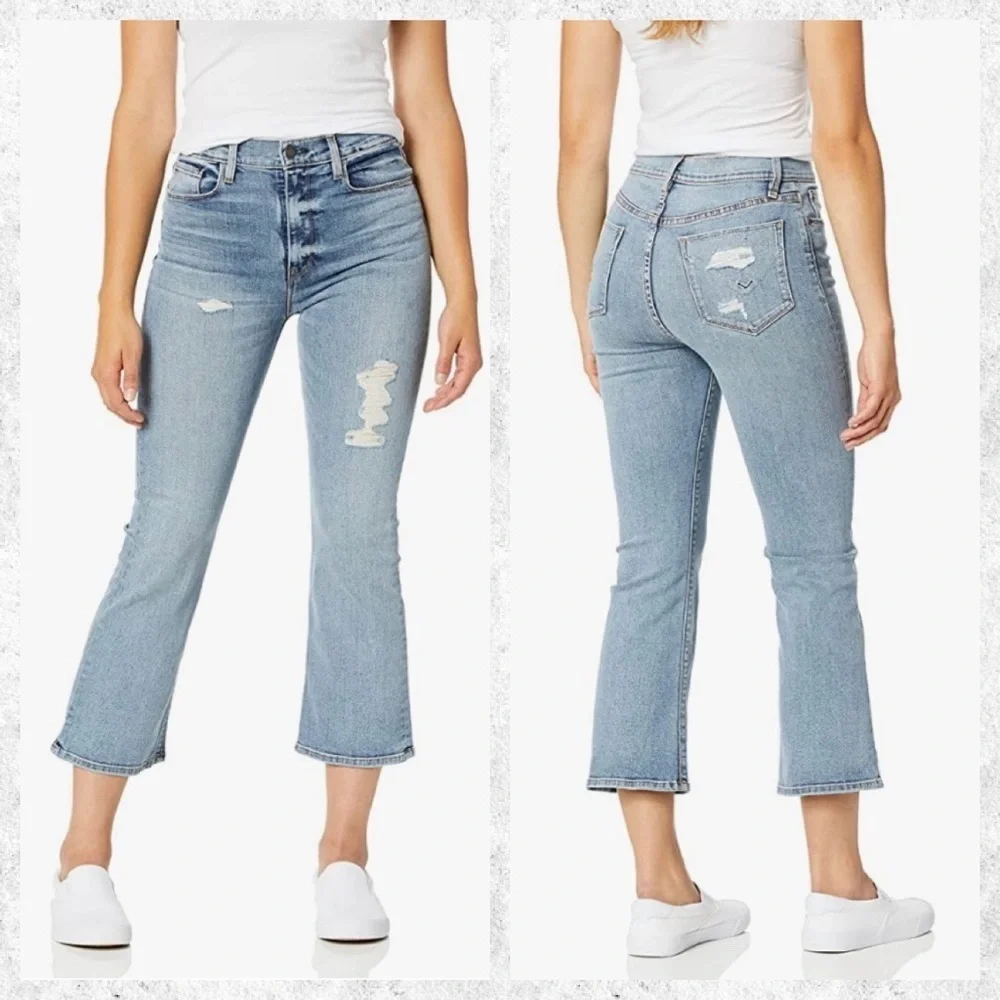 HUDSON Women's Holly High Rise, Cropped, Flare Jean - Size 29 - Picture 1 of 8